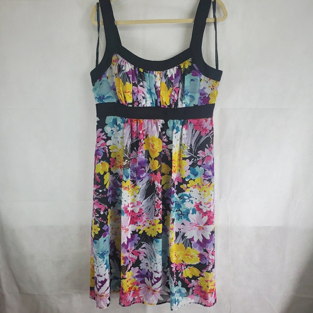 Connected Apparel Size 16 Dress Multi Color Floral